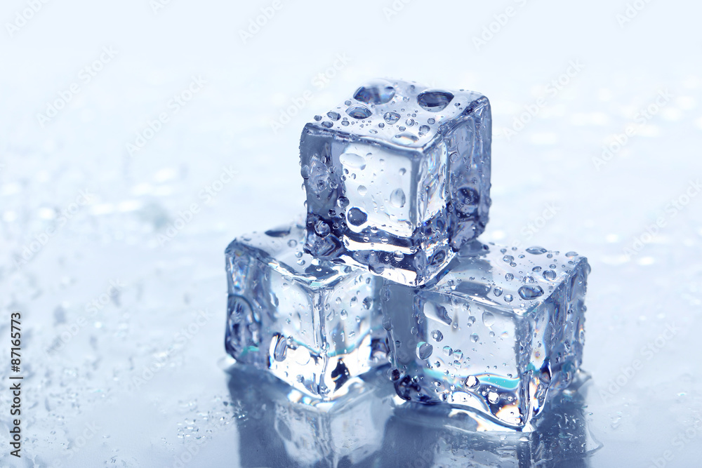 Ice cubes on white background Ice cubes on white background