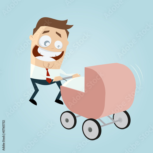 vater papa baby kinderwagen