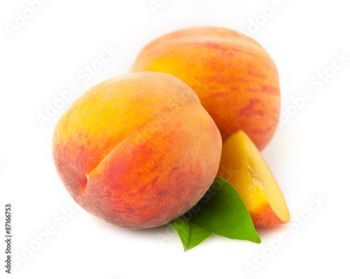 Ripe peach fruits.