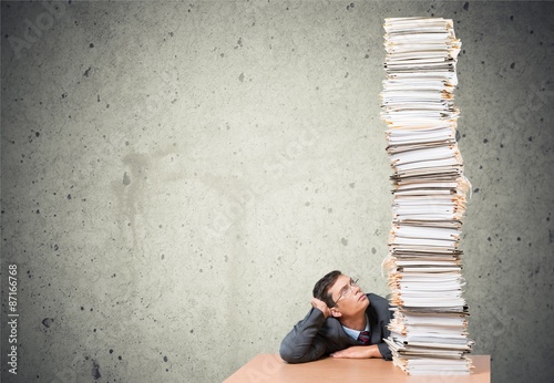 Cuadro en lienzo Document, Stack, Paperwork.
