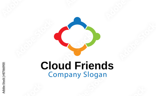 Cloud Friends Logo template