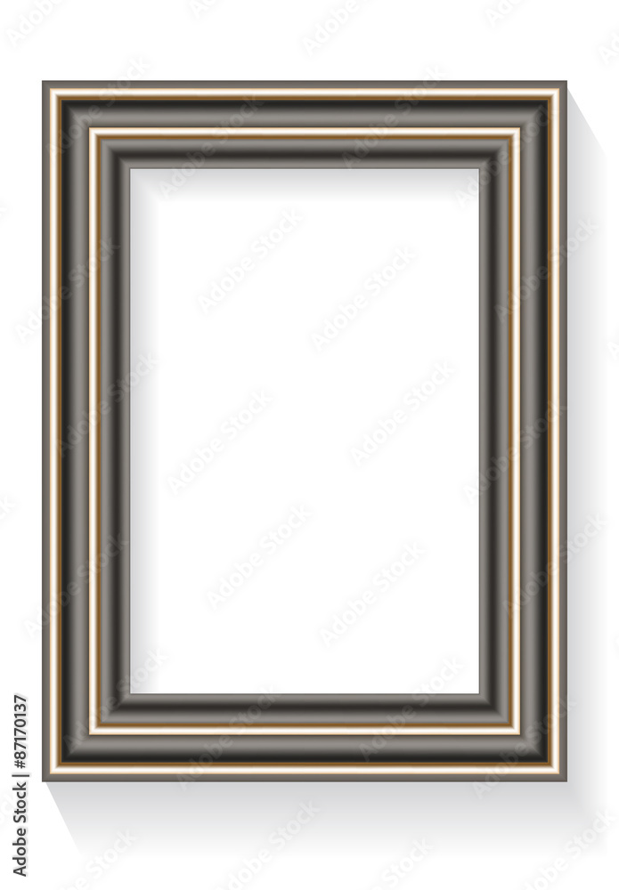 Photorealistic vector illustration of a frame with shadow for ph Photorealistic vector illustration of a frame with shadow for ph