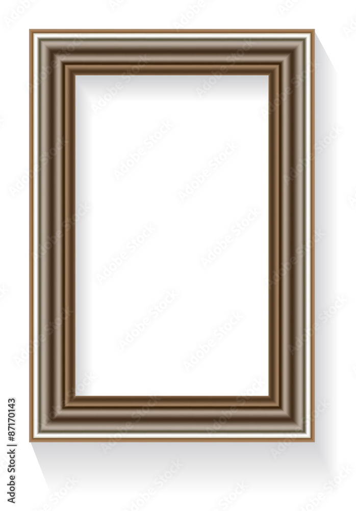 Photorealistic vector illustration of a frame with shadow for ph Photorealistic vector illustration of a frame with shadow for ph