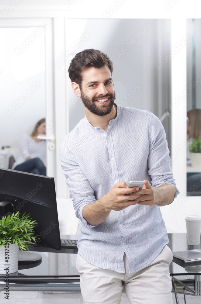 Businessman with mobile phone Businessman with mobile phone