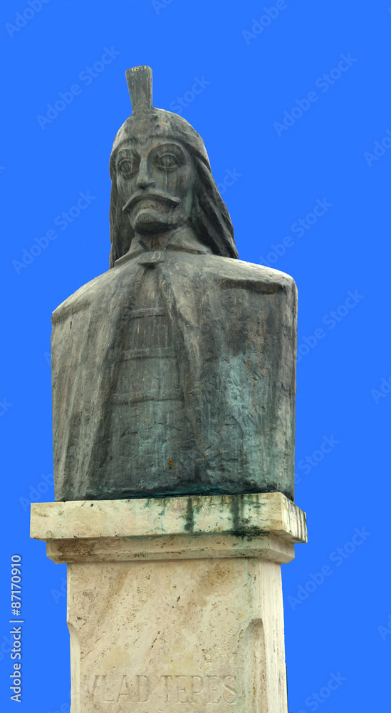 Bucharest, Romania: Statue of Vlad Tepes (Dracula) in Old Town