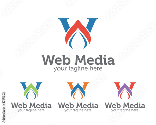 Free Download Business corporate letter W logo design template. Simple and cle - GFXLoad