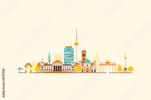 Berlin abstract skyline