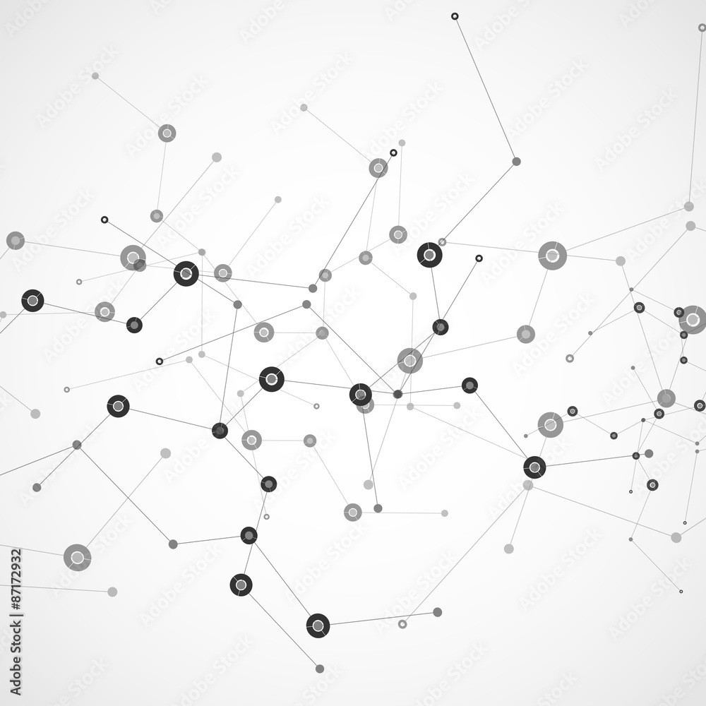 Abstract vector molecule set on white background Abstract vector molecule set on white background