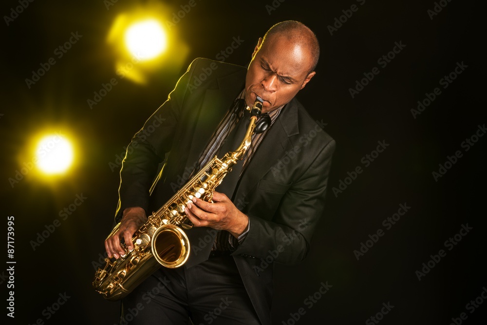 Fototapeta premium Jazz, player, concerting.