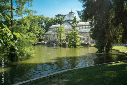 Palacio de Cristal en el Parque del Retiro Madrid.