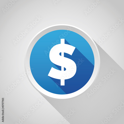 Dollar sign vector button