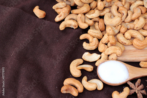 Roasted cashews nuts with natura