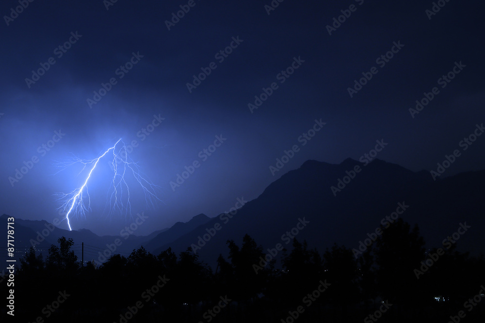 Thunderstorm over the Alps