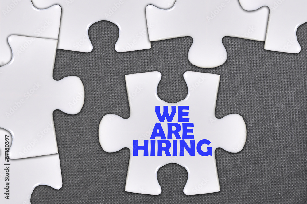 Obraz premium jigsaw puzzle written word we are hiring