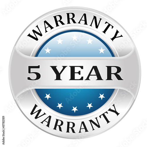 Blue five year warranty 