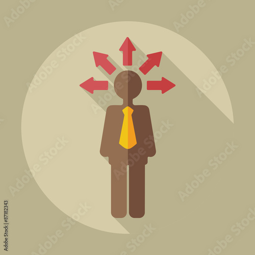 Flat modern design with shadow icons business icon