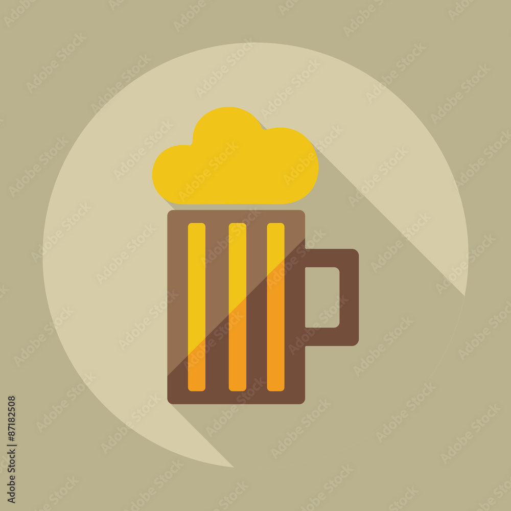 Flat modern design with shadow icons beverage Flat modern design with shadow icons beverage