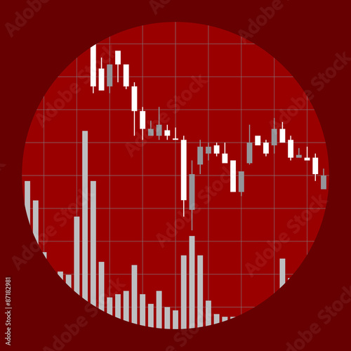 Candle stick graph chart of stock market investment trading