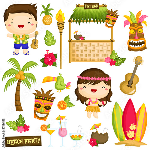 Hawaii vector set