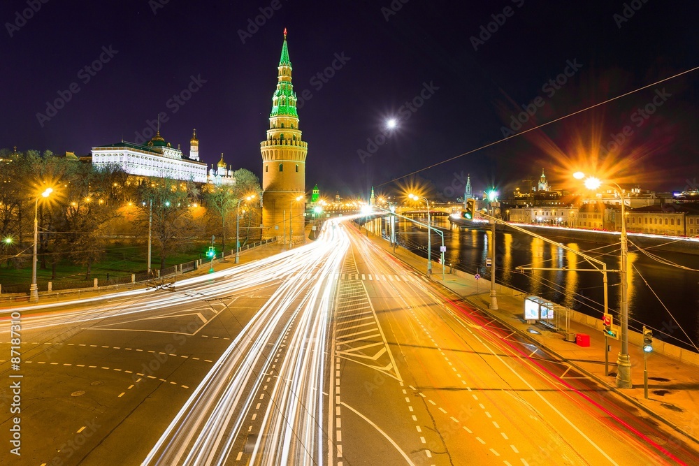 Embankment of the Moskva River near the Kremlin,