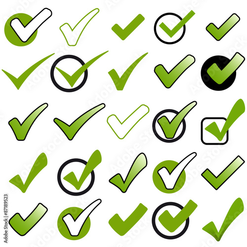 collection green checkmarks