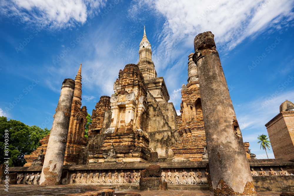 Sukhothai historical park, Mahathat Temple ,Thailand.