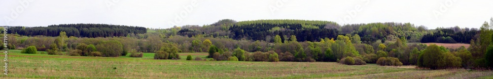 Spring landscape in Anyksciai district in Lithuania
