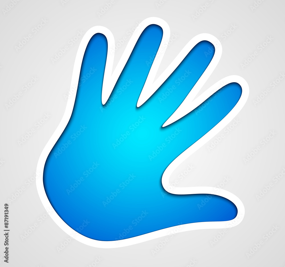 Obraz premium Vector handprint