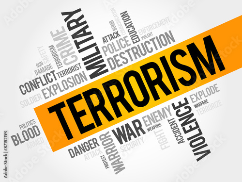 Terrorism word cloud concept