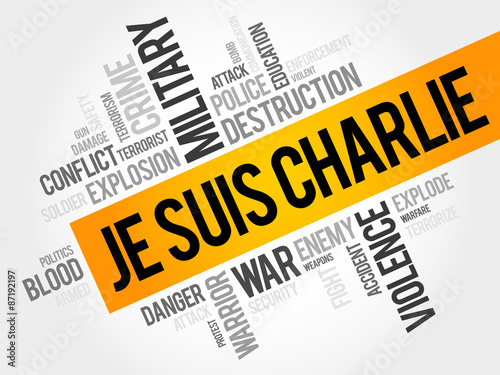 Je suis Charlie word cloud concept