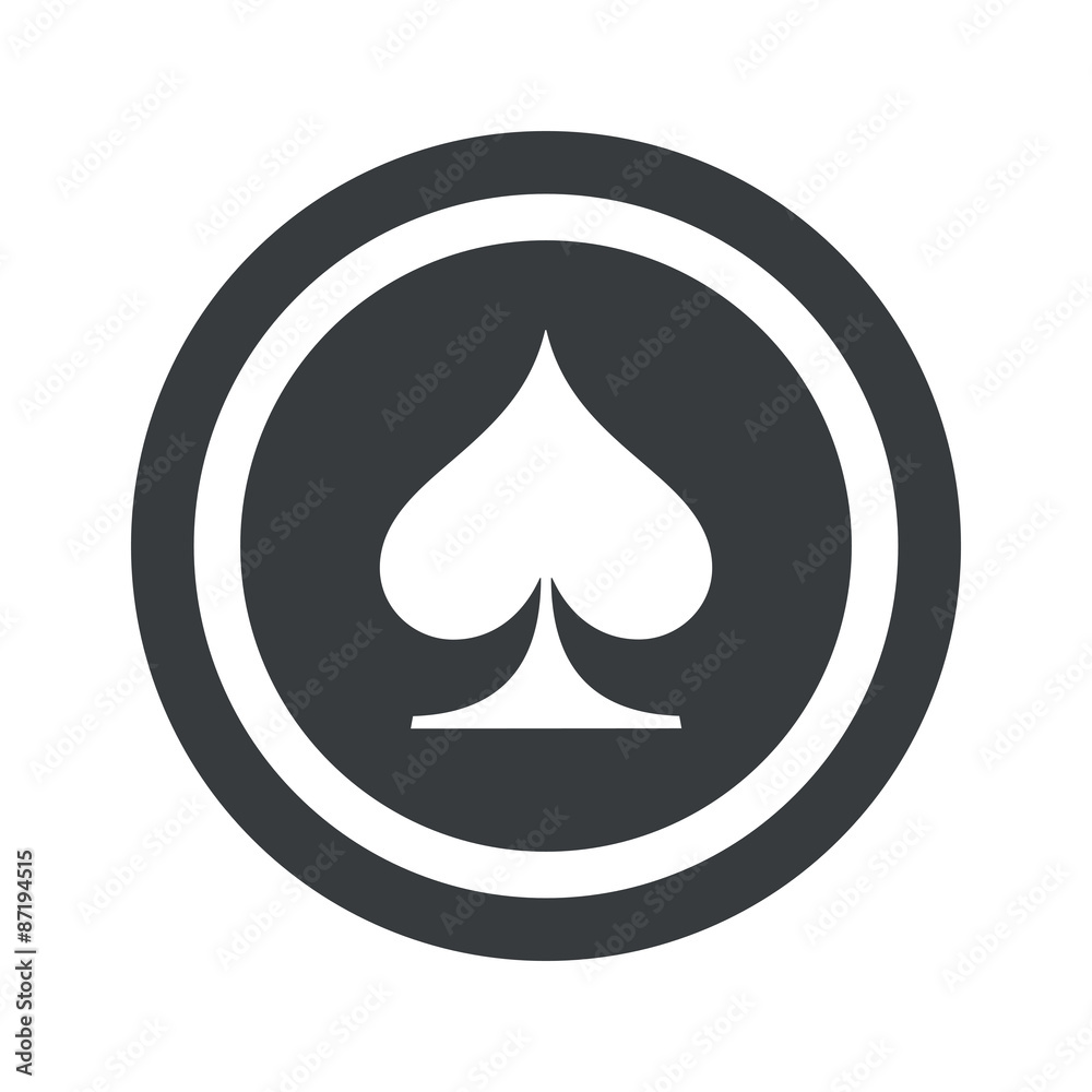 Round black spades sign Round black spades sign