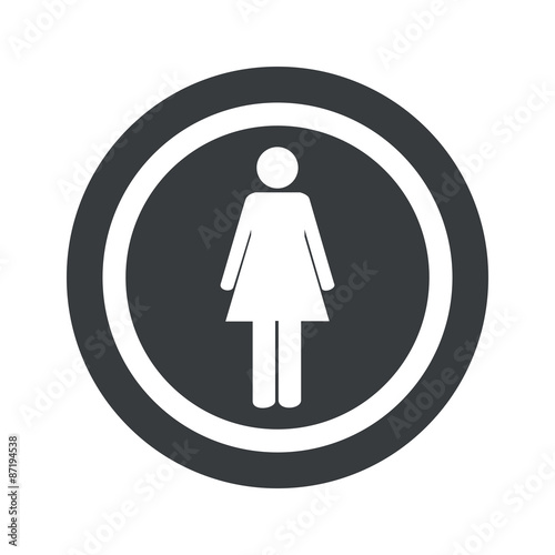 Round black woman sign