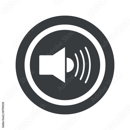 Round black sound sign
