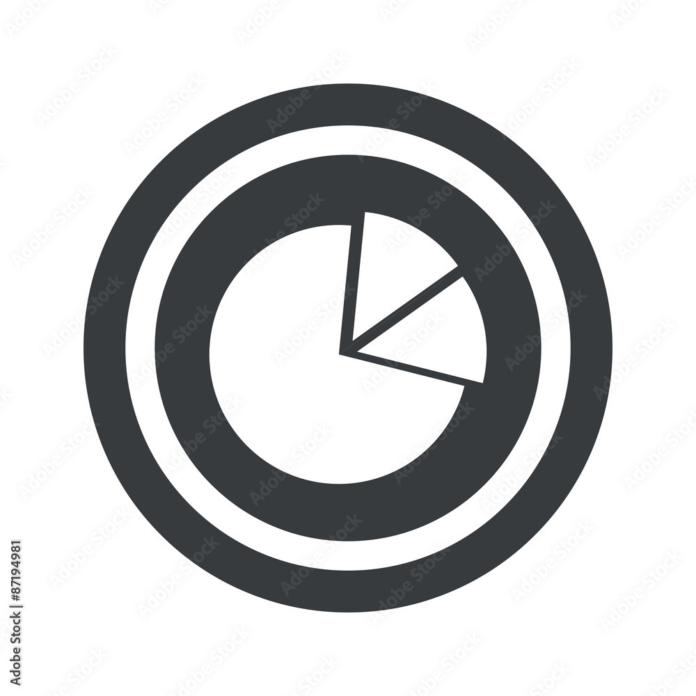 Round black diagram sign Round black diagram sign