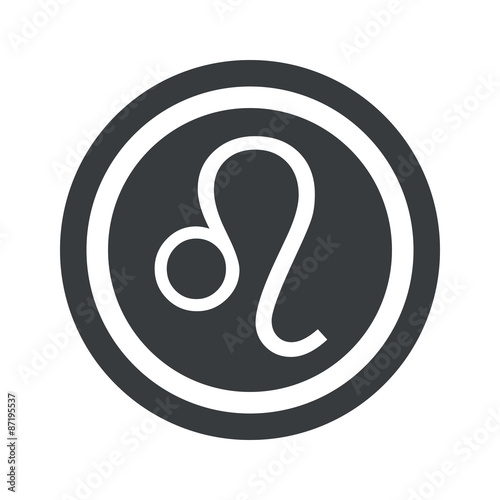 Round black Leo sign