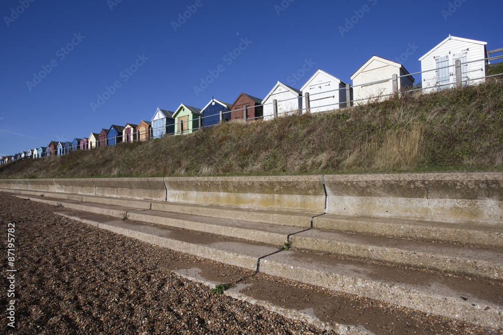 Beach Huts, Felixstowe, Suffolk, England
