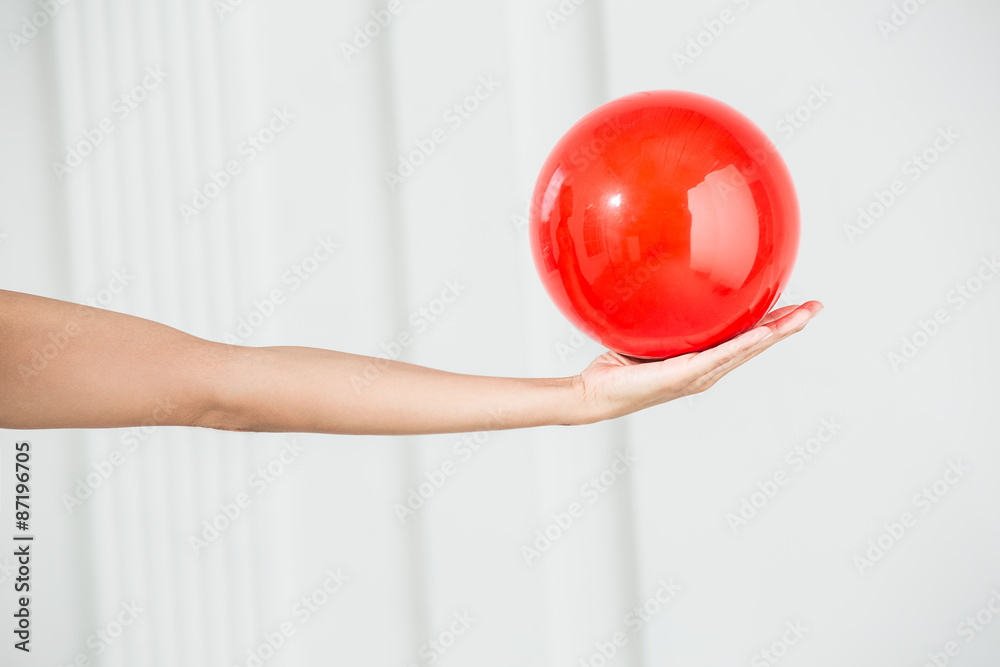 Red ball for rhythmic gymnastics Red ball for rhythmic gymnastics