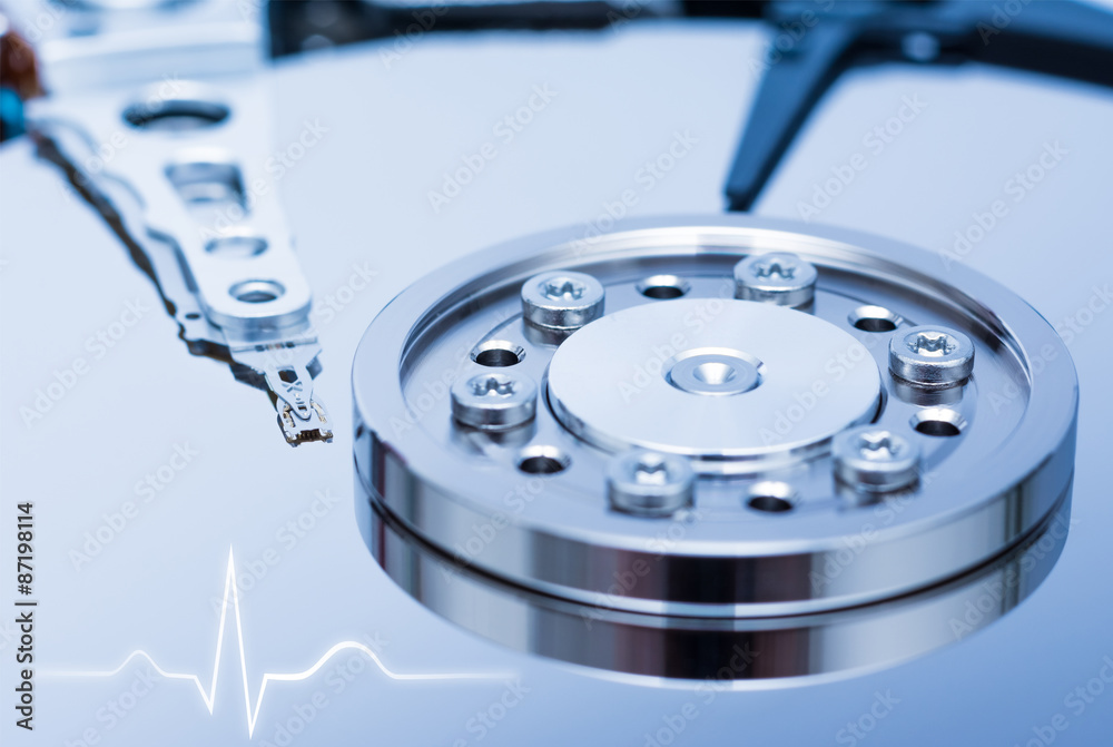 Computer Hard Disk Drive Life With Ekg Line Computer Hard Disk Drive Life With Ekg Line