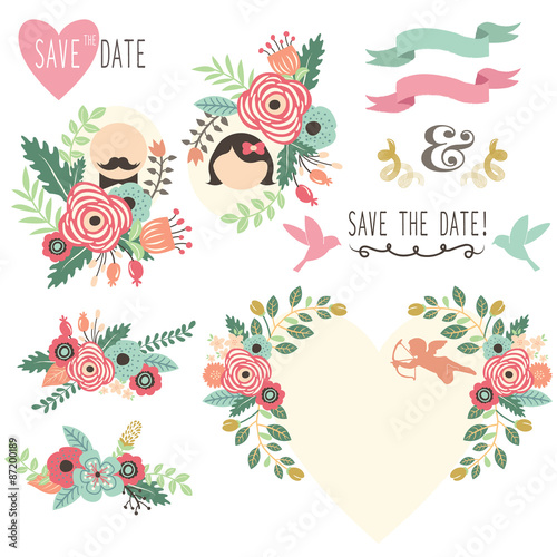 Vintage Wedding Flora Invitation