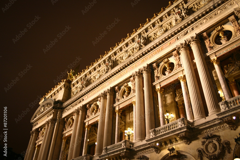 Fototapeta premium Palais Garnier, Paris Opera House. The façade to the Palais Garnier, the home of the Opera National de Paris, France.