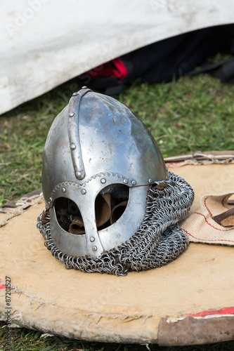 Cracow, Poland. Knight camp during the traditional Medieval festival photo