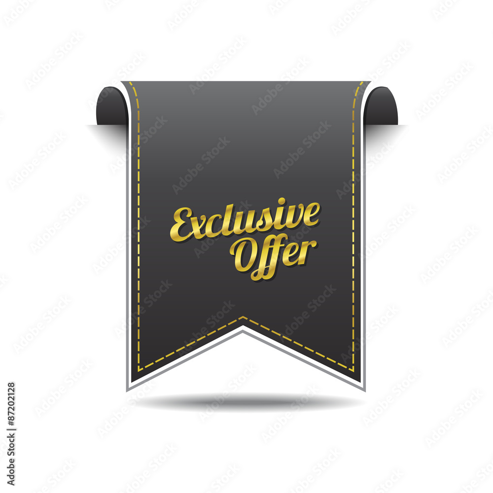 Exclusive Offer golden Vector Icon Design Exclusive Offer golden Vector Icon Design