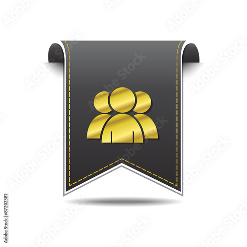 User golden Vector Icon Design