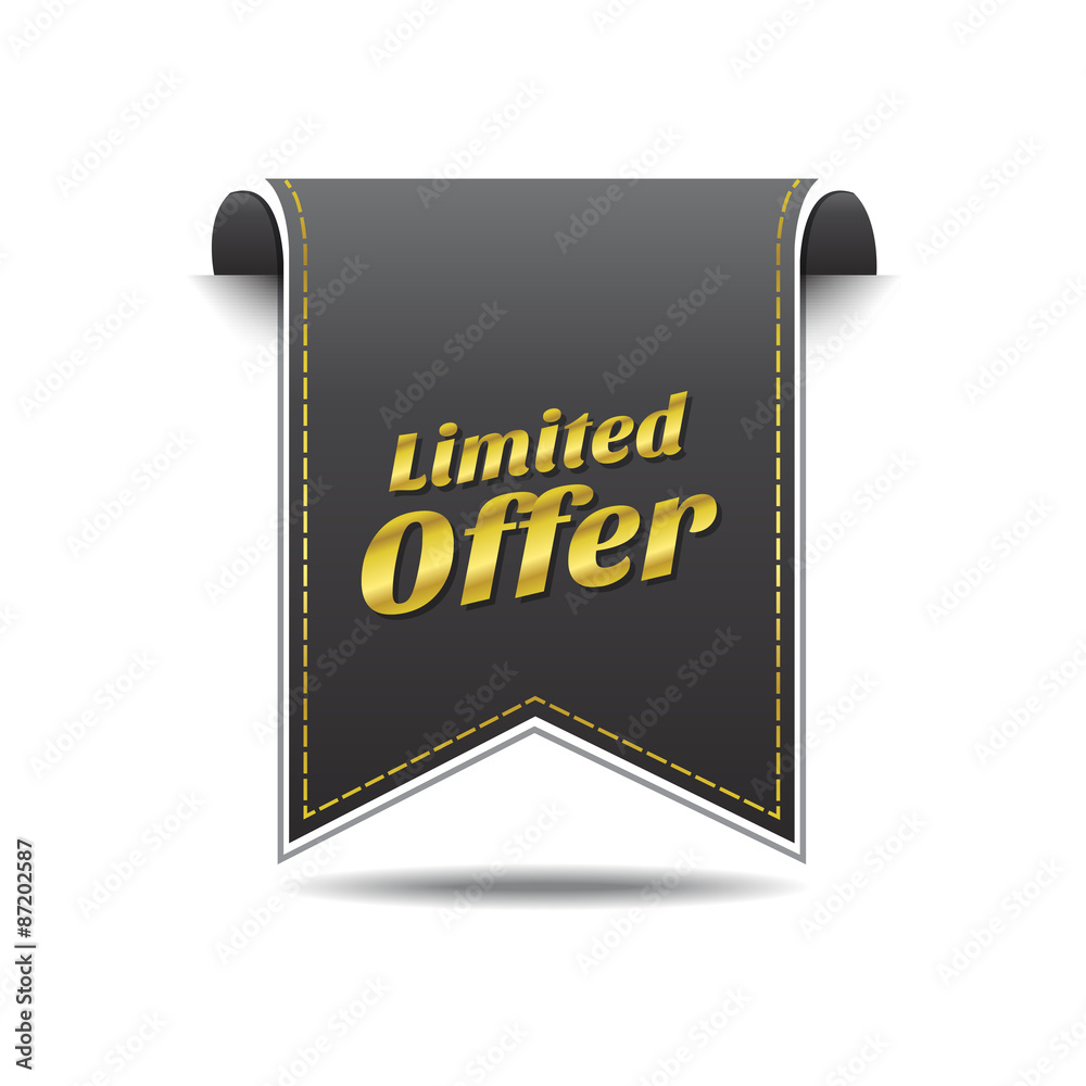 Limited Time Offer golden Vector Icon Design Limited Time Offer golden Vector Icon Design
