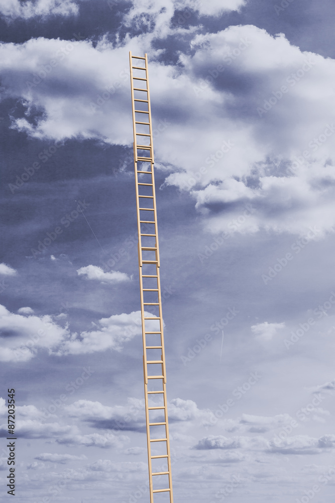 Obraz premium Unbroken extension ladder