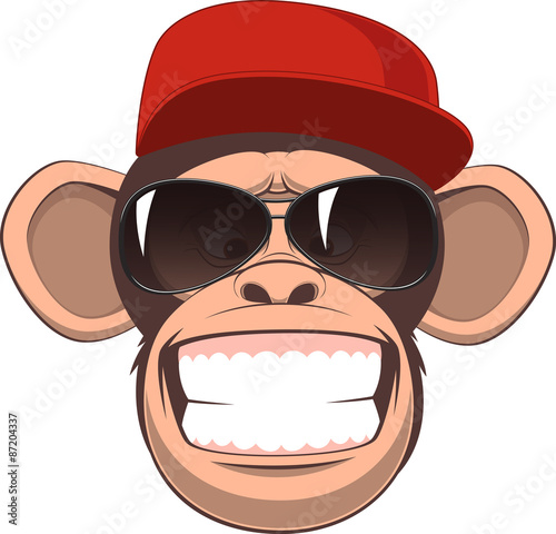 Carta da parati Scimmie - Carta da parati Happy monkey