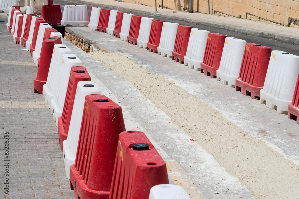 Barriere mobili per lavori stradali