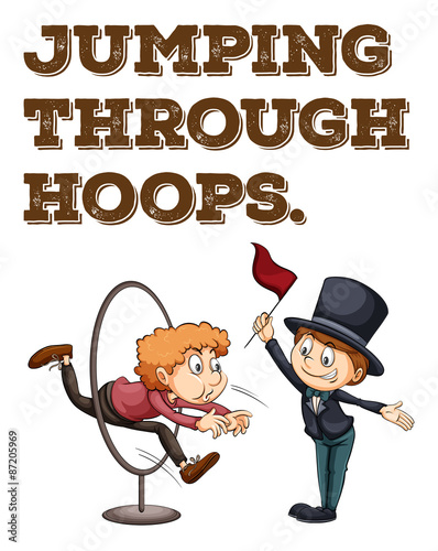 Εκτύπωση καμβά Jump through hoops concept