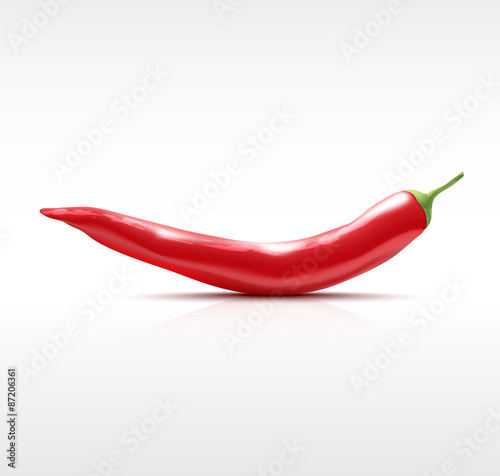 Red chilli pepper isolated