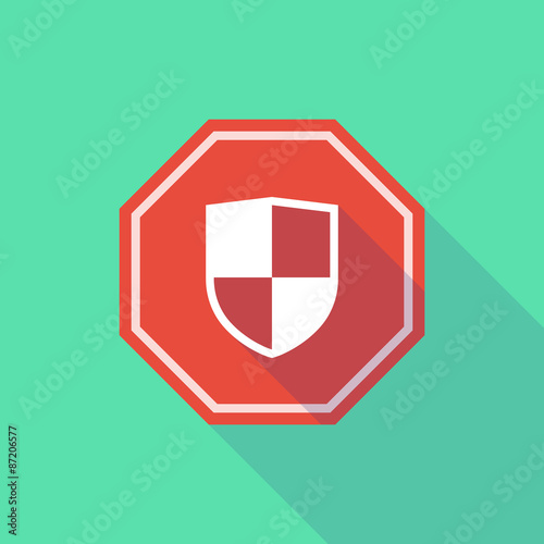 Long shadow stop signal with a shield
